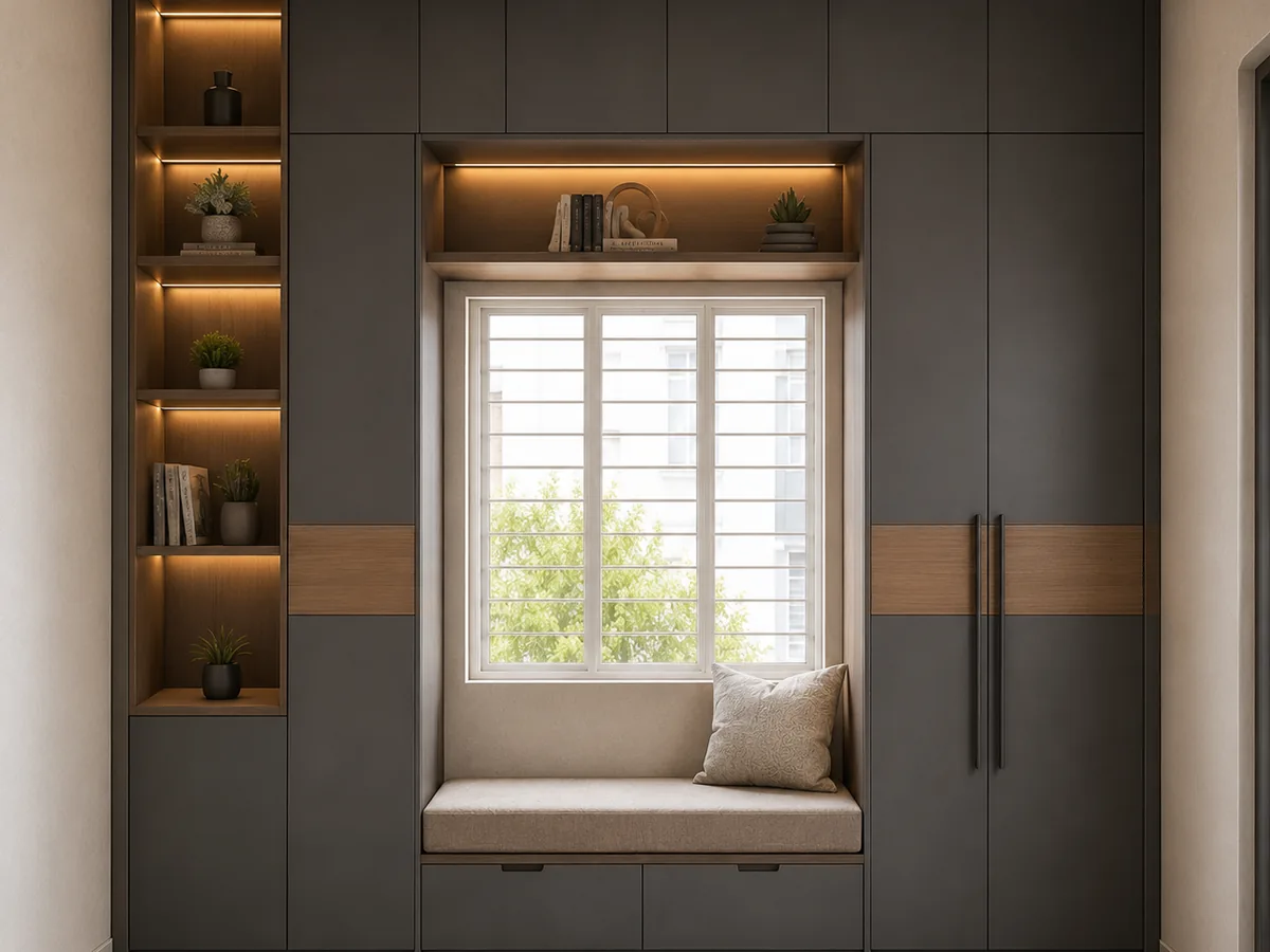 Window seating in apartment